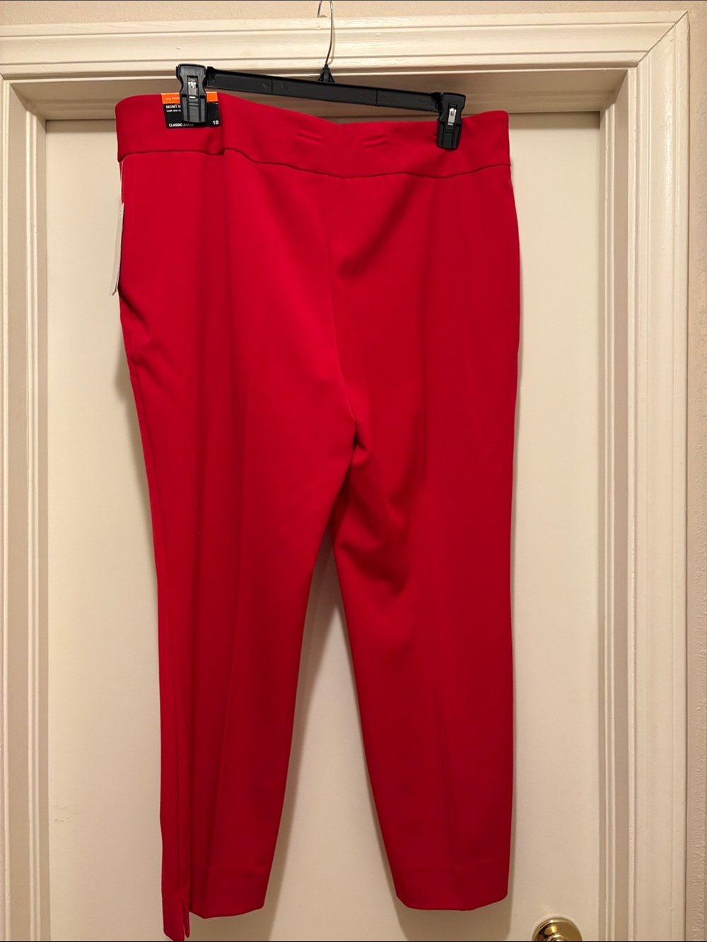Investments Bold Red Stretch Ponte Ankle Pants - Picture 2 of 3